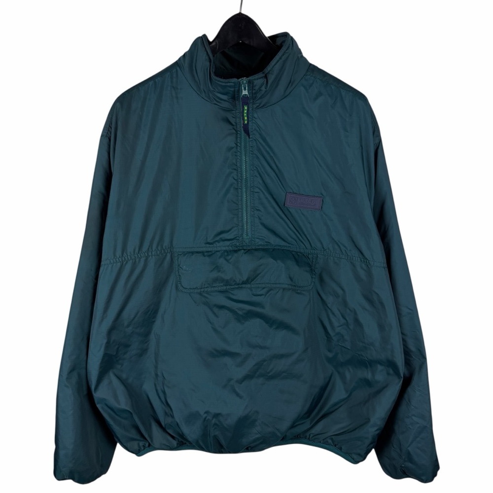 Vintage 90s Eddie Bauer EBTek Green Pullover Insulated Nylon Jacket Size L